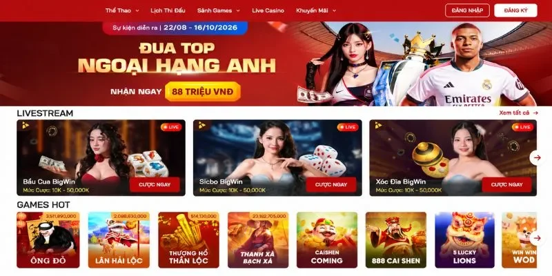 RED88 Nhà cái RED88 uy tín với sảnh thể thao, casino và nổ hũ